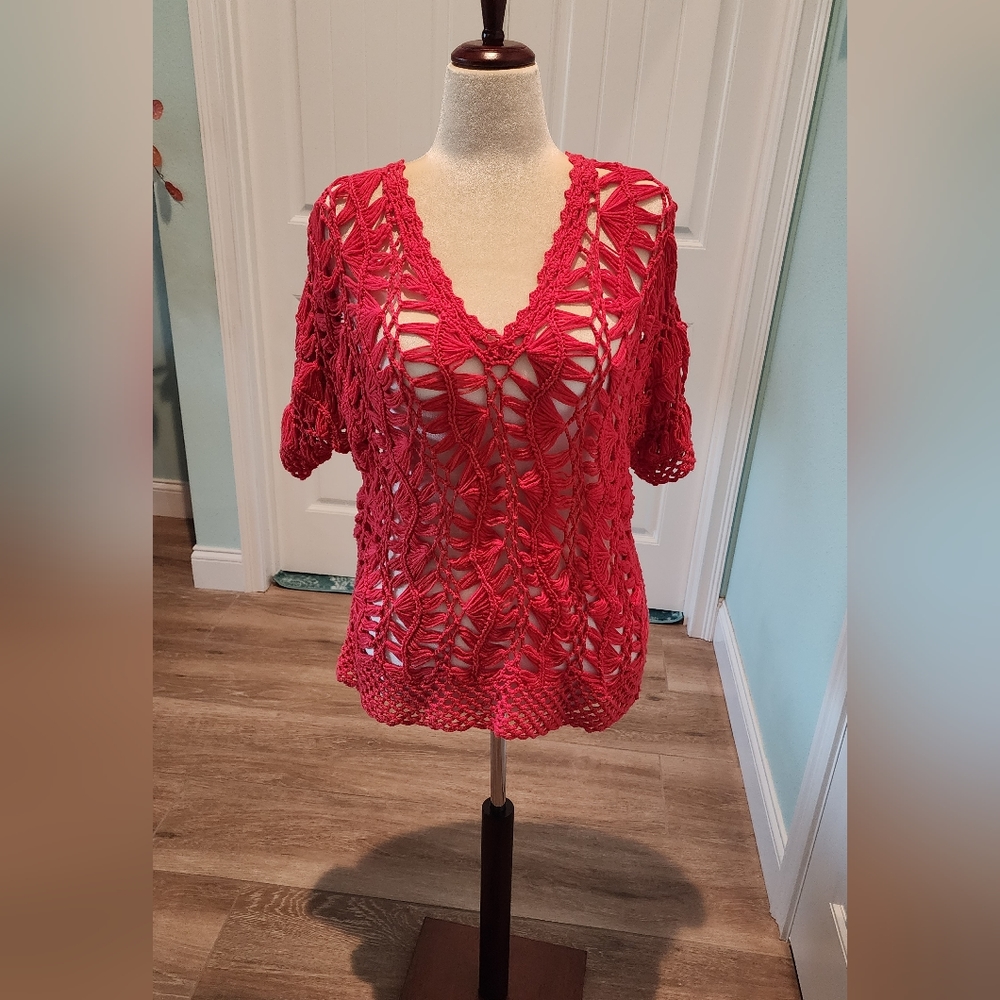 CHICO'S Red Sweater,  Chico's  Size 2
